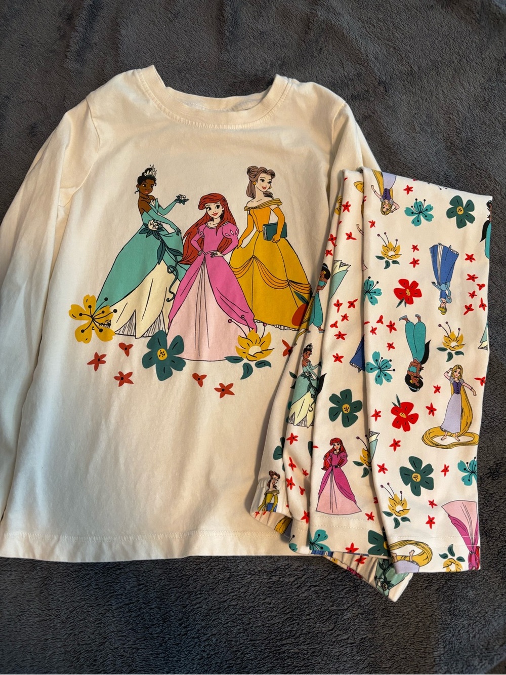 Hanna Andersson White Disney Princess Set - Tiana, Ariel, & Belle